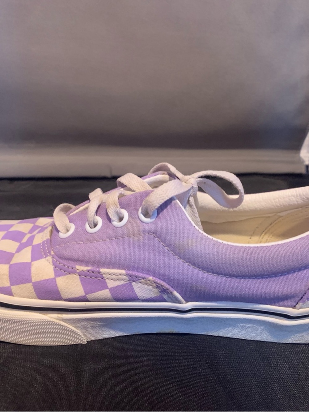 Vans Unisex Checkerboard ‘Violet Tulip’ Authentic Canvas Sneakers - Picture 9 of 14